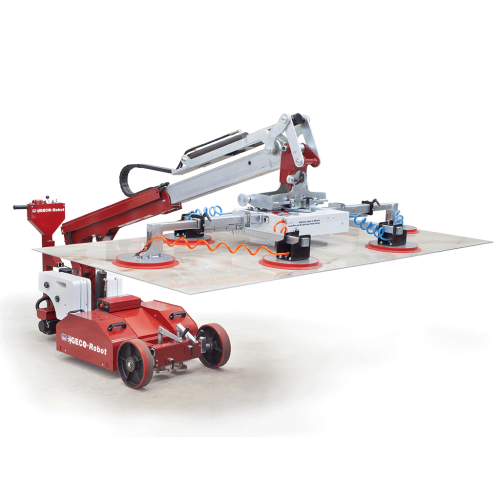 SISTEMA ROBOTIZZATO AD AZIONAMENTO ELETTROIDRUALICO PER LA MOVIMENTAZIONE DI LASTRE CERAMICHE LAPIDEE E VETRO