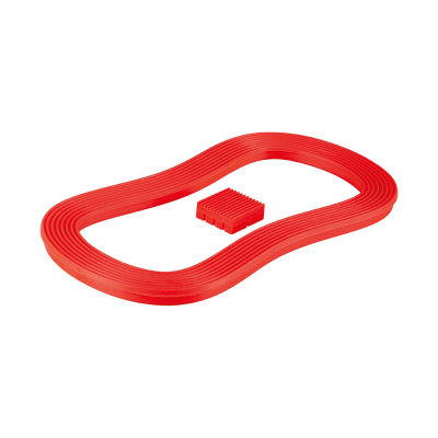 ANELLO ROSSO IN GOMMA SILICONICA PER GECONE